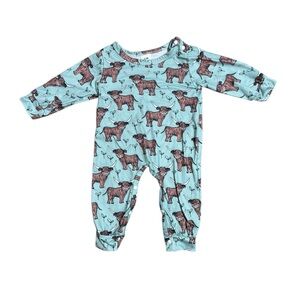 Baby Highland Cows Print Romper Jumpsuit 3-6 Months